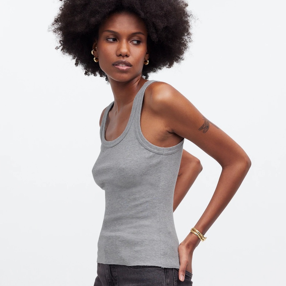 Madewell Essential Rib Tank Top - Picture 3 of 5